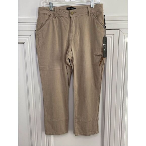 Tan Utility Capri Pants Size 8 NWT - Picture 1 of 8